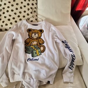 White Bear Graphic Kids Sweatshirt